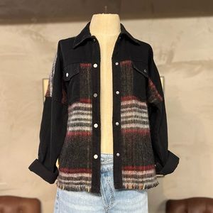 Zara Cotton, Denim, and Wool Jacket